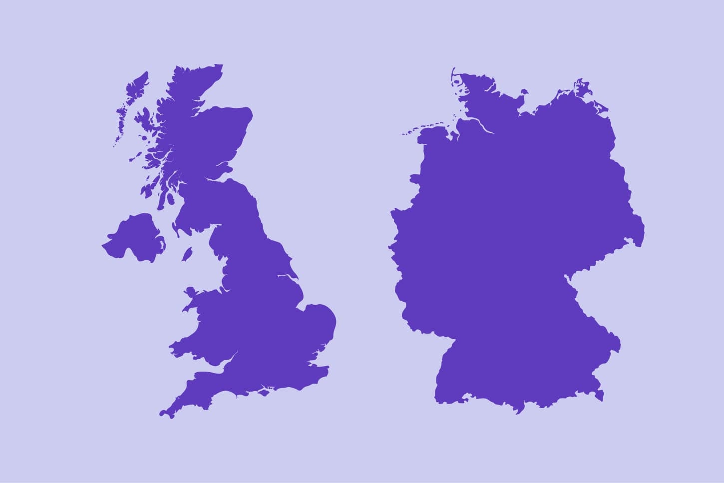 UK and Germany map