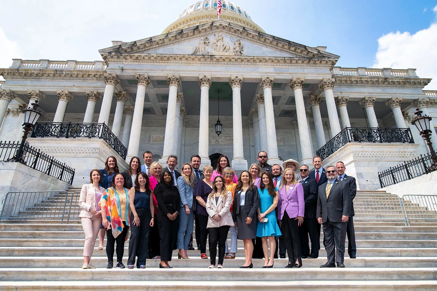 eBay sellers and staff on the steps of the US Capitol