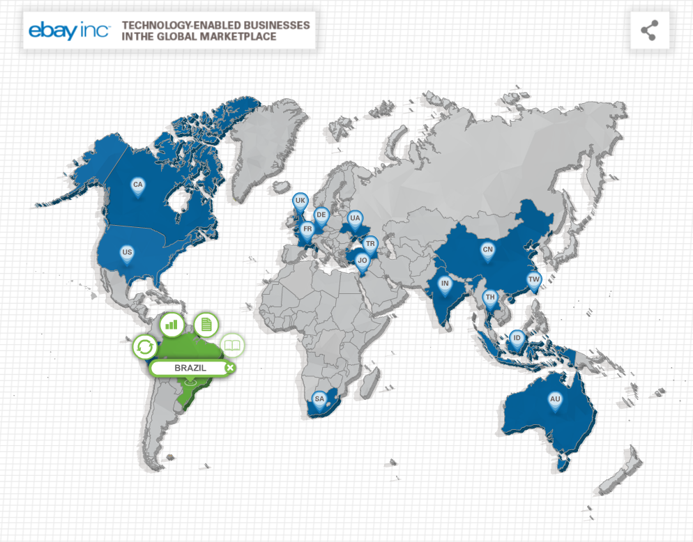 eBay Inc. Interactive Map of Technology-Enabled Business Impact on Global Economies 
