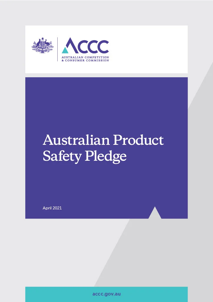 Australian Product Safety Pledge Cover