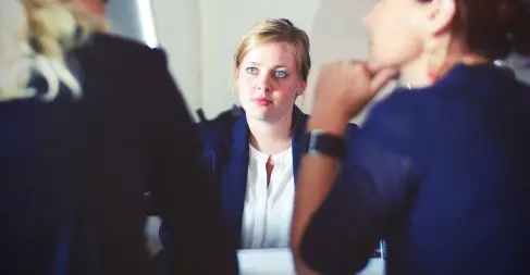 Woman in conference meeting
