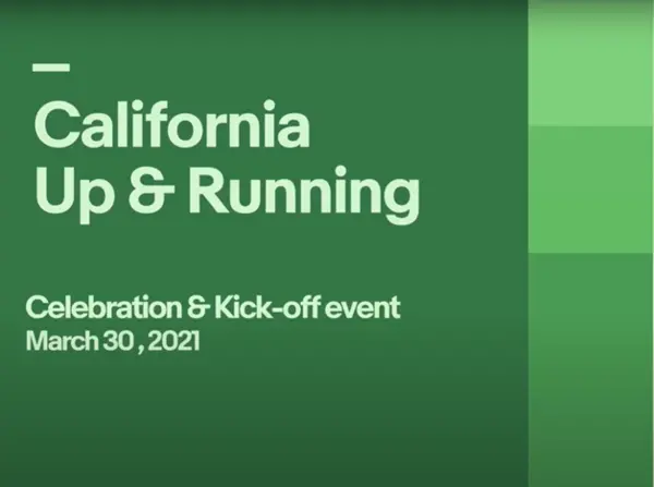 California Up & Running Kick-off Event Logo