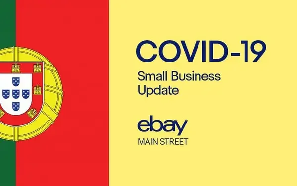 Portuguese flag next to text that reads COVID-19 Small Business Update 