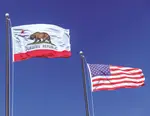 California and USA Flags